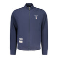 Accademia Militare blue cotton men's sweatshirt with crew neck and long sleeves, casual style, displayed on a plain background.