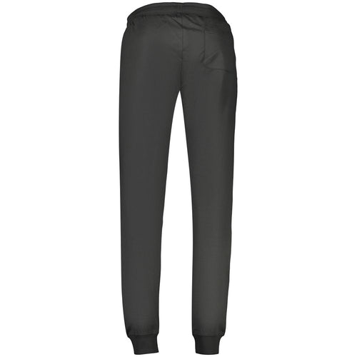 Black cotton men's sweatpant from Accademia Militare featuring a relaxed fit and elastic waistband.