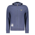 Blue cotton men's sweatshirt from Accademia Militare featuring a casual fit and logo design.