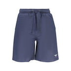 Accademia Militare blue cotton men's sweatpant with elastic waistband, featuring a relaxed fit and casual style.