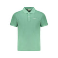 Pepe Jeans men's polo shirt in green organic cotton, featuring a classic collar and short sleeves, casual and comfortable fit.