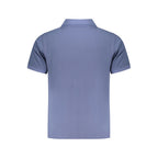 Pepe Jeans men's blue organic cotton polo shirt with a classic collar and short sleeves, casual and comfortable fit.