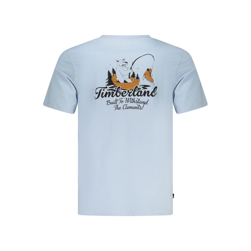 Timberland Azzurro Cotton Mens T-Shirt Timberland