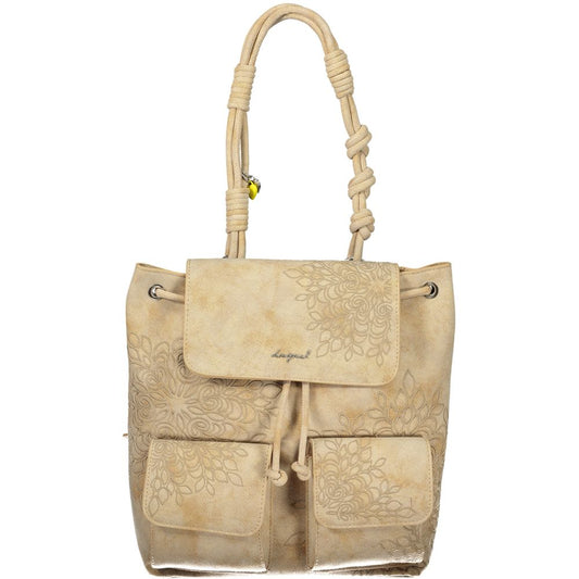 Desigual Beige Polyurethane Women's Backpack Desigual