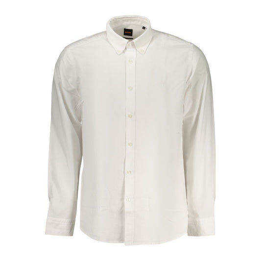 Hugo Boss White Cotton Men's Shirt Hugo Boss