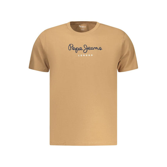 Pepe Jeans Marrone Cotton Men T-Shirt Pepe Jeans