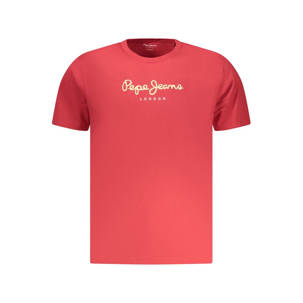 Pepe Jeans Rosso Cotton Men T-Shirt Pepe Jeans