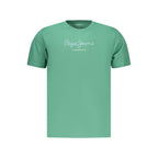 Pepe Jeans Verde cotton men's T-shirt with round neckline and short sleeves, casual style, front logo detail.