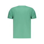 Pepe Jeans Verde cotton men's T-shirt with round neckline and short sleeves, casual style, displayed flat on a white background.