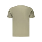 Pepe Jeans Verde cotton men's T-shirt displayed flat, showing its vibrant green color and classic crew neck design.