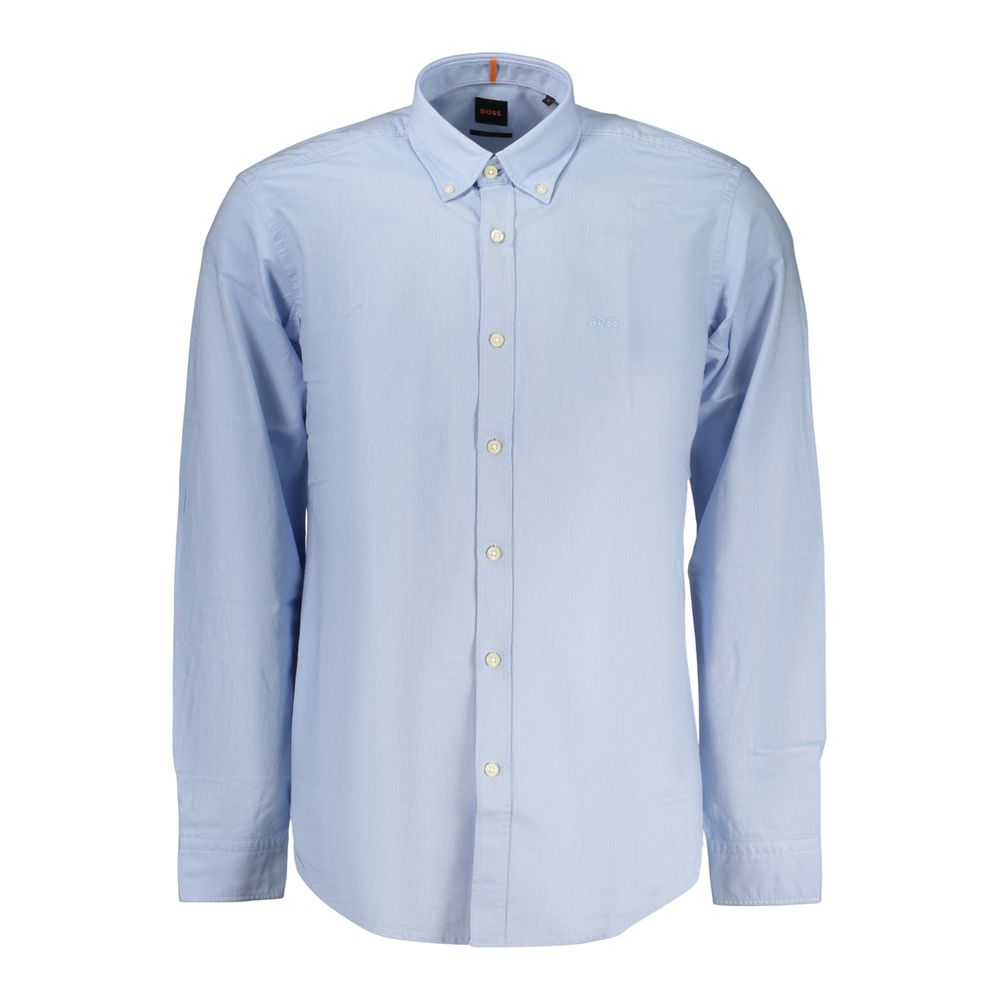 Hugo Boss Azzurro Cotton Men Shirt Hugo Boss