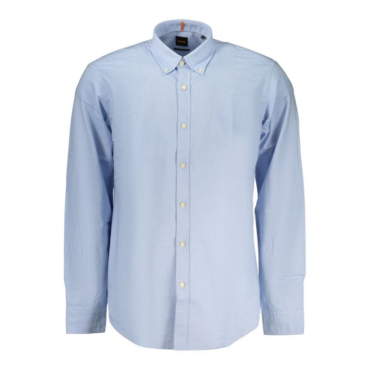 Hugo Boss Azzurro Cotton Men Shirt Hugo Boss