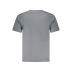 Gray cotton men's T-shirt by Converse featuring a casual fit and classic crew neck design.