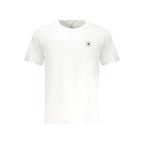 White cotton men's Converse T-shirt with crew neck and short sleeves, casual style perfect for everyday wear.