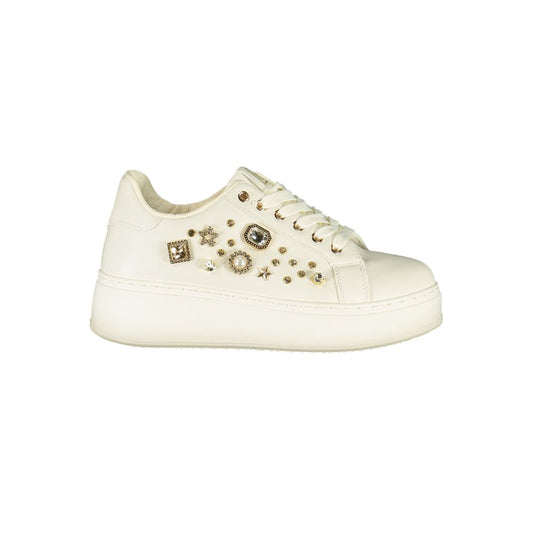Laura Biagiotti Bianco Polyurethane Women Sneaker Laura Biagiotti