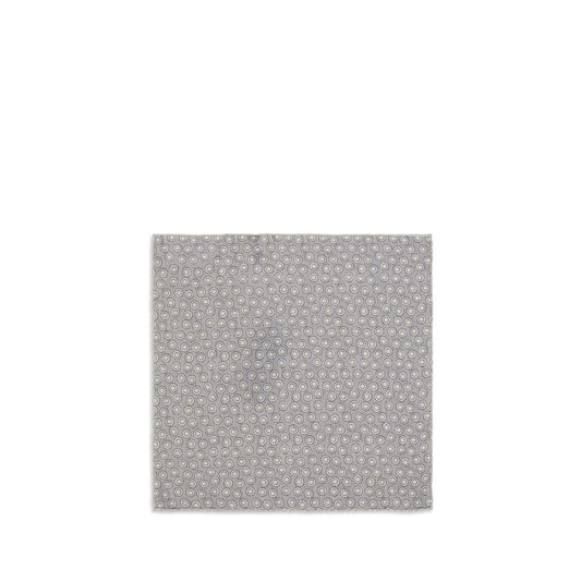 Brunello Cucinelli Gray Silk Pocket Square