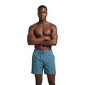 Blue polyamide swim shorts by Lyle & Scott featuring a relaxed fit and drawstring waist, ideal for beach and poolside wear.