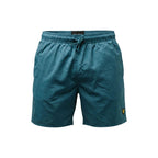 Lyle & Scott blue polyamide swim shorts with elastic waistband and drawstring, suitable for beach or pool swimwear.