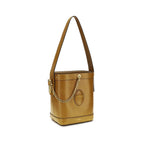 Versace Brown Calf Leather Bos Taurus Backet Bag Versace