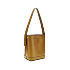 Versace Brown Calf Leather Bos Taurus Backet Bag Versace