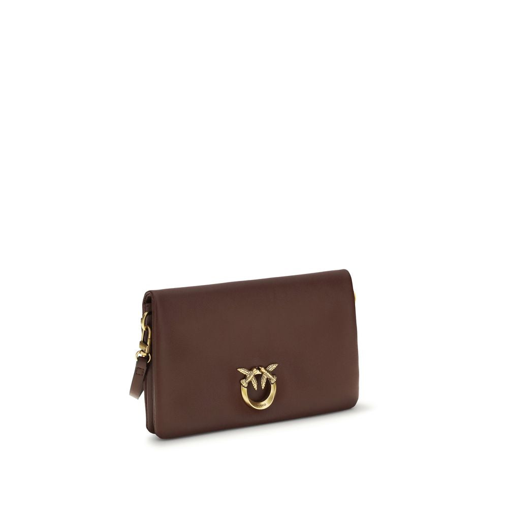 PINKO Purple Calf Leather Bos Taurus Shoulder Bag PINKO
