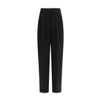 Max Mara Black Linen Casual Pants Max Mara