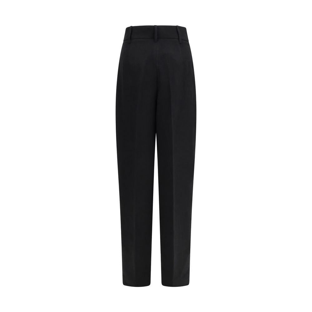 Max Mara Black Linen Casual Pants Max Mara