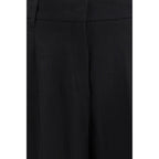 Max Mara Black Linen Casual Pants Max Mara