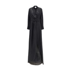 SA SU PHI Black Silk Long Dress SA SU PHI
