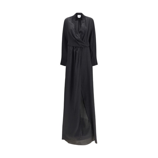 SA SU PHI Black Silk Long Dress SA SU PHI