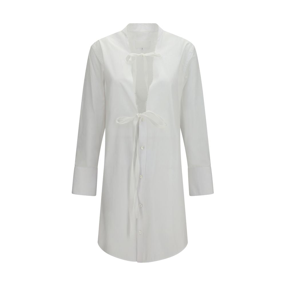 Maison Margiela White Cotton Casual Dress Maison Margiela