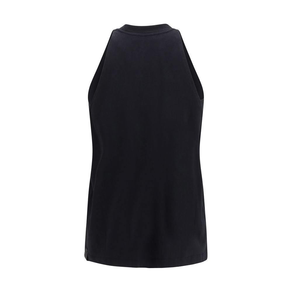 Darkpark Black Cotton Sleeveles T-Shirt Darkpark