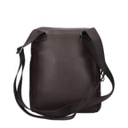 Brown leather Piquadro crossbody bag with adjustable strap and sleek design, ideal for everyday use and organization.