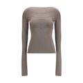 Gray viscose shirt by Rick Owens, featuring a relaxed fit and minimalist design, displayed on a hanger.