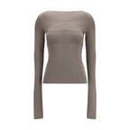 Gray viscose shirt by Rick Owens, featuring a relaxed fit and minimalist design, displayed on a hanger.