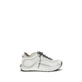 ROA white fabric athletic sneakers with laces, lightweight design, and rubber sole for running and casual wear.