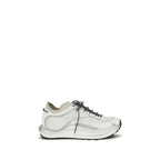 ROA white fabric athletic sneakers with laces, lightweight design, and rubber sole for running and casual wear.