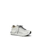 White fabric athletic sneakers by ROA with a sleek, modern design and rubber sole, perfect for sports and casual wear.
