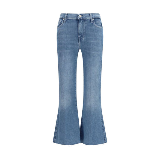 7FOR Blue Cotton Flared Jeans 7FOR
