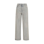 Haikure Blue Cotton Relaxed Fit Jeans Haikure