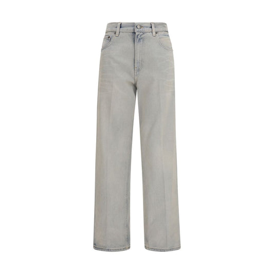 Haikure Blue Cotton Relaxed Fit Jeans Haikure