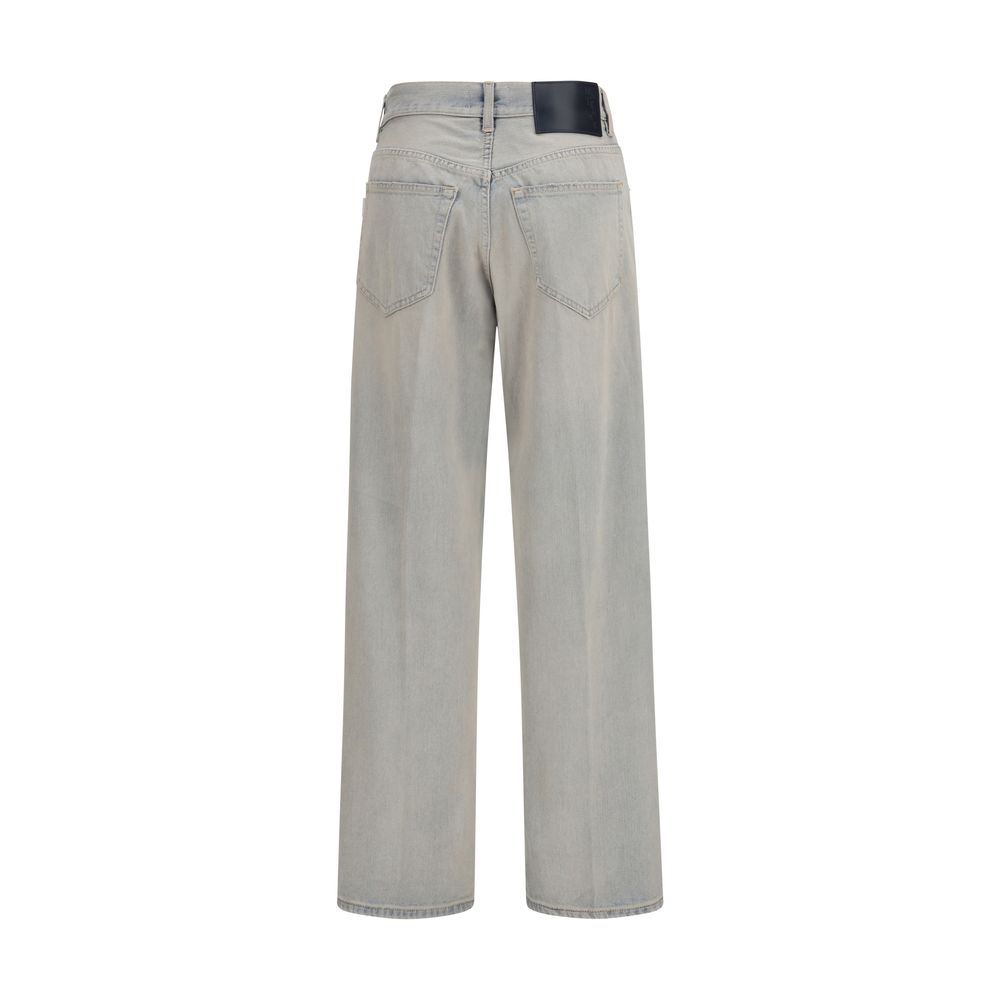 Haikure Blue Cotton Relaxed Fit Jeans Haikure