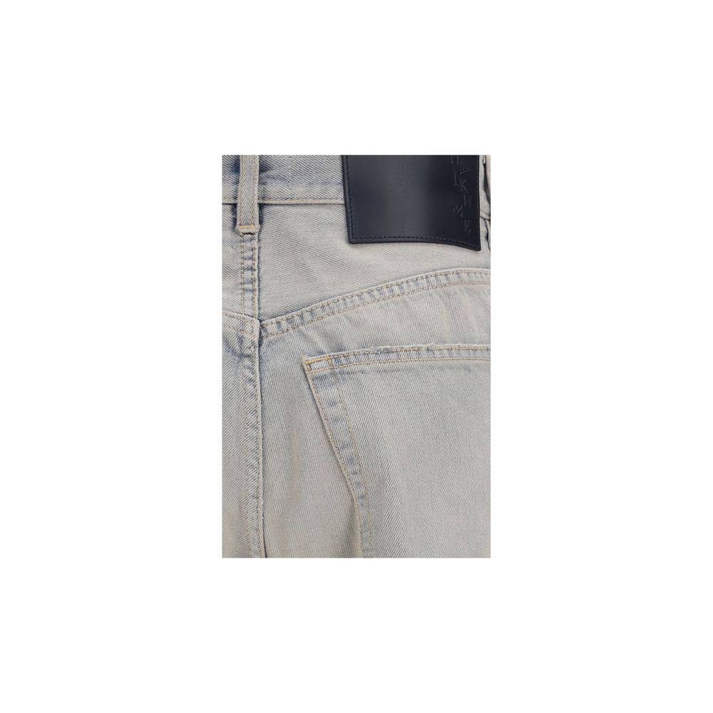 Haikure Blue Cotton Relaxed Fit Jeans Haikure