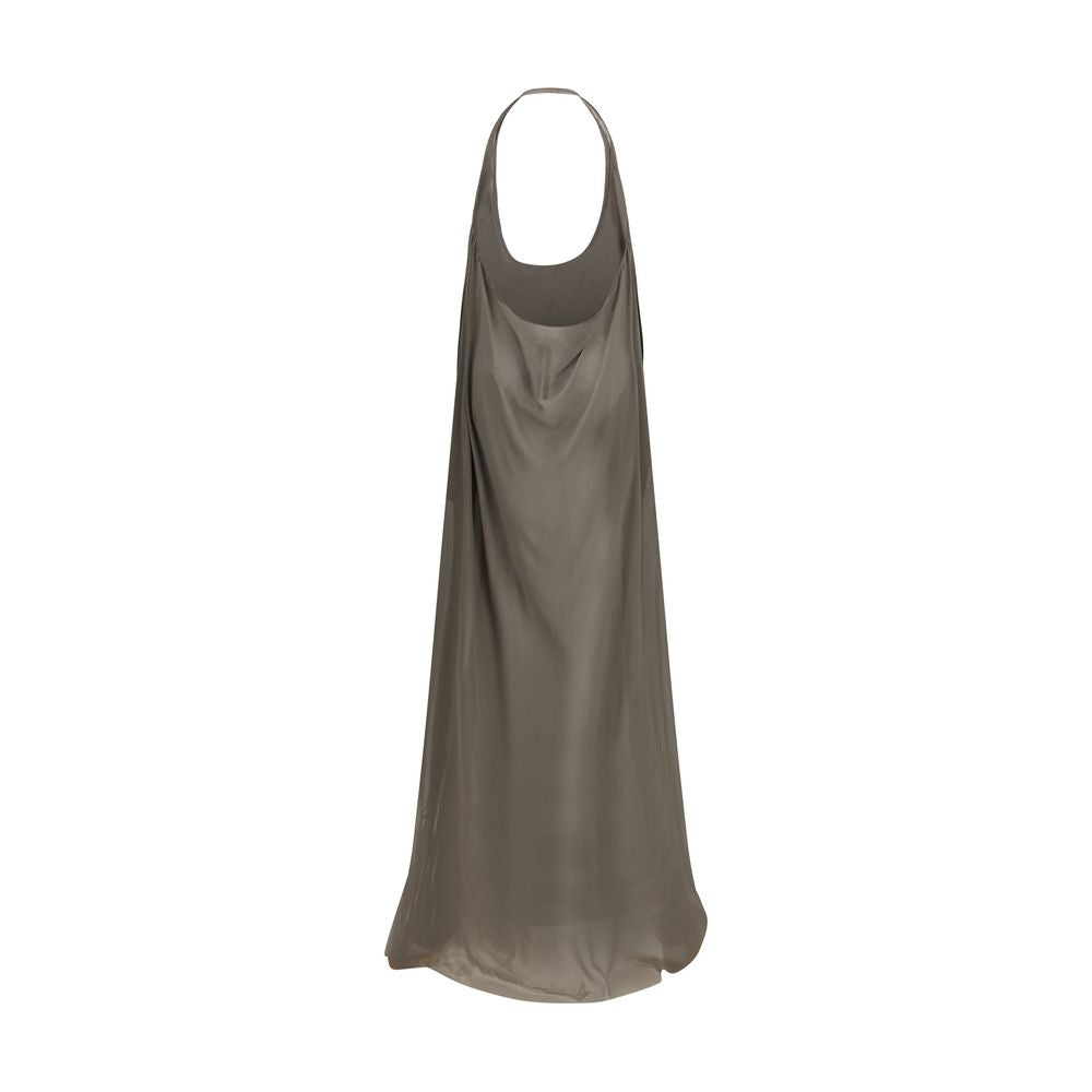 Rick Owens Gray Silk Casual Dress