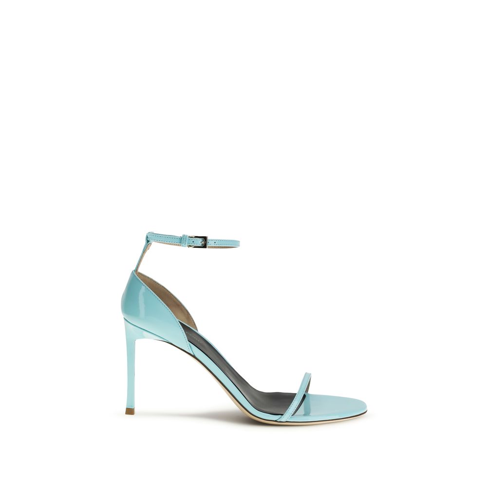 Tom Ford Blue Calf Leather Bos Taurus Stiletto Heel Sandals Tom Ford