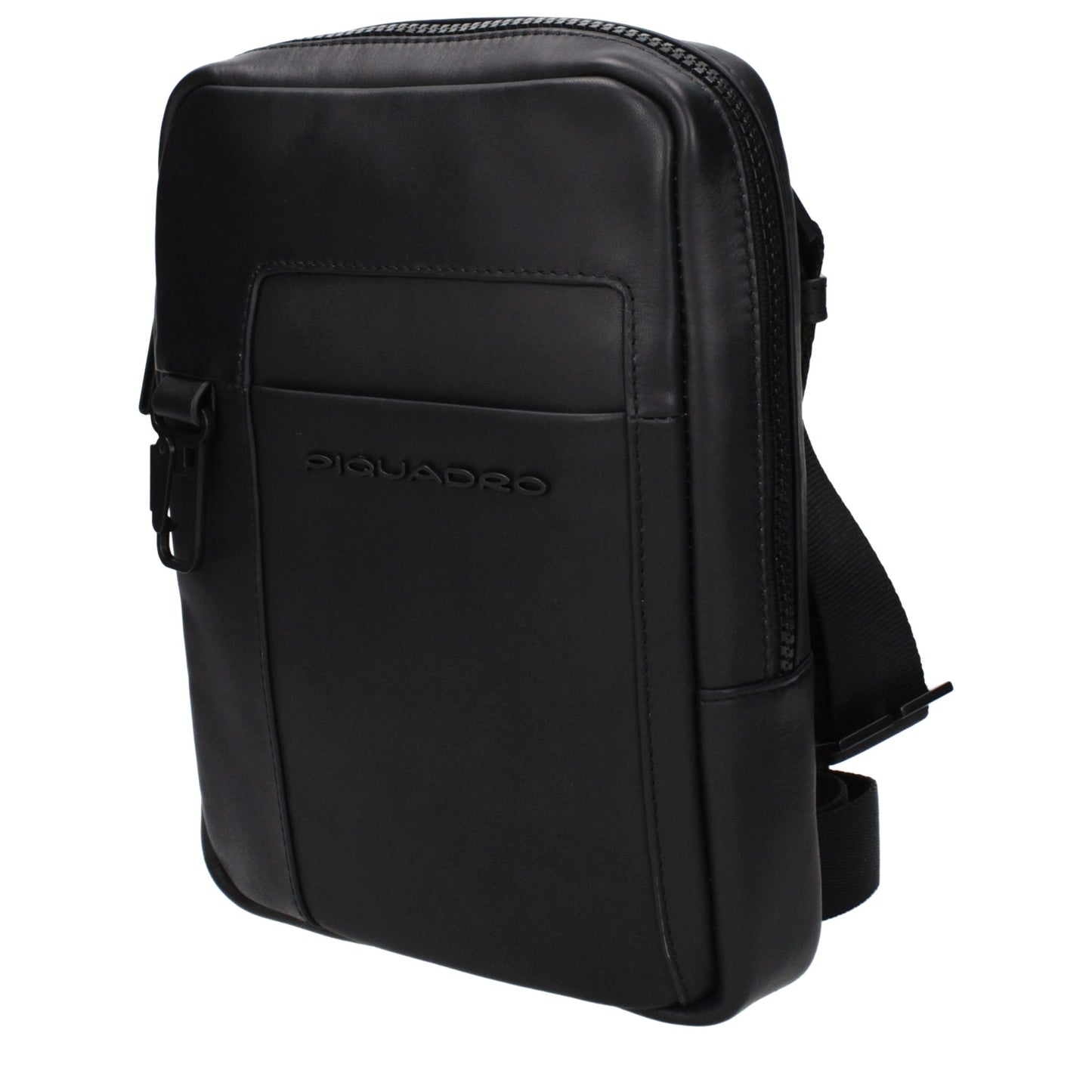 Piquadro Black Leather Crossbody Bag Piquadro