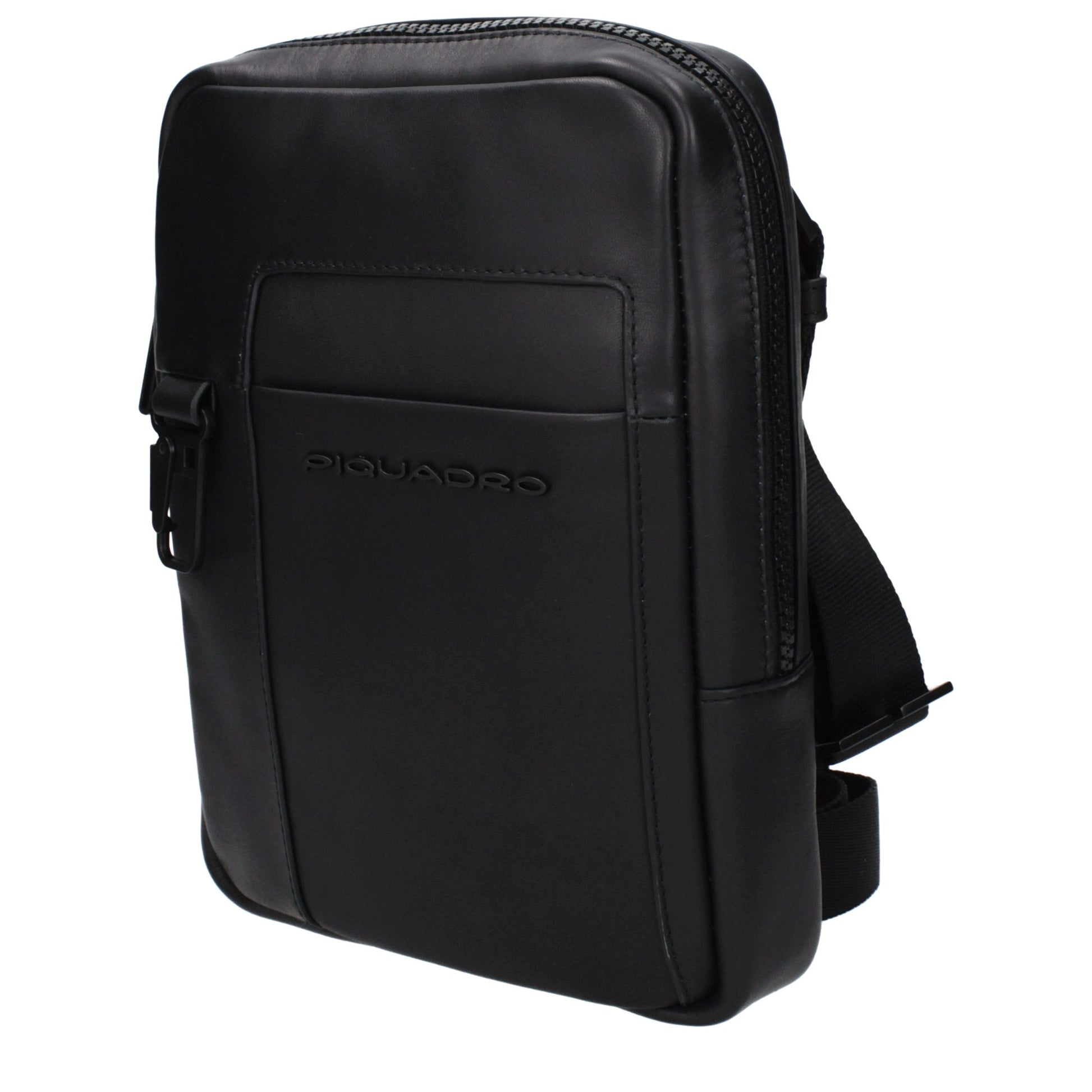 Piquadro Black Leather Crossbody Bag Piquadro
