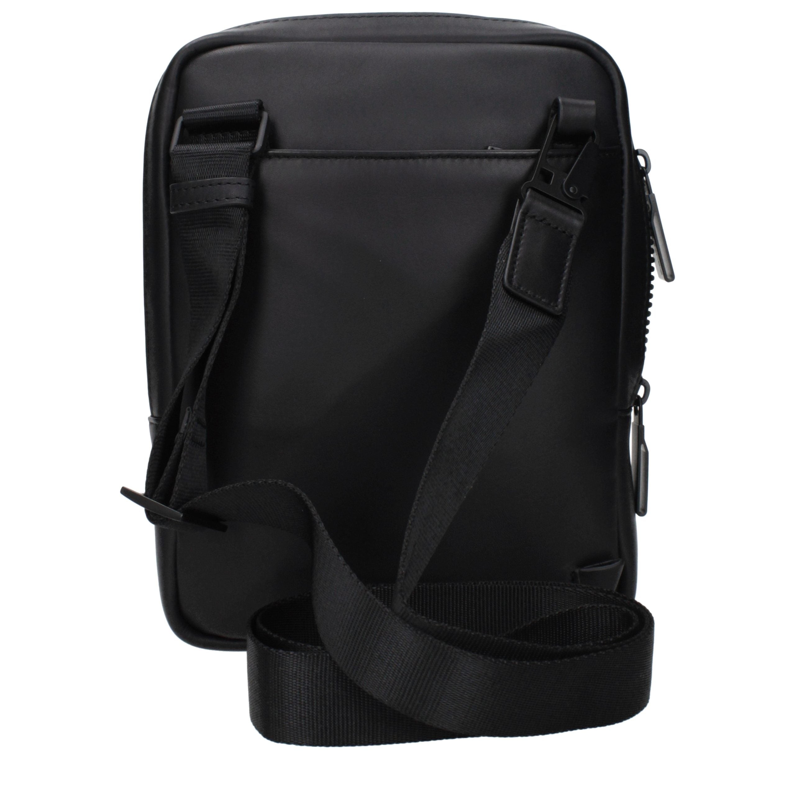 Piquadro Black Leather Crossbody Bag Piquadro