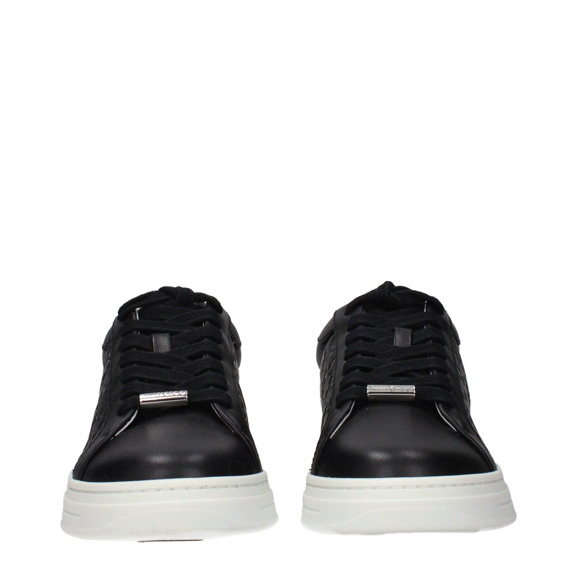 Jimmy Choo Black Leather Low Top Sneakers Jimmy Choo