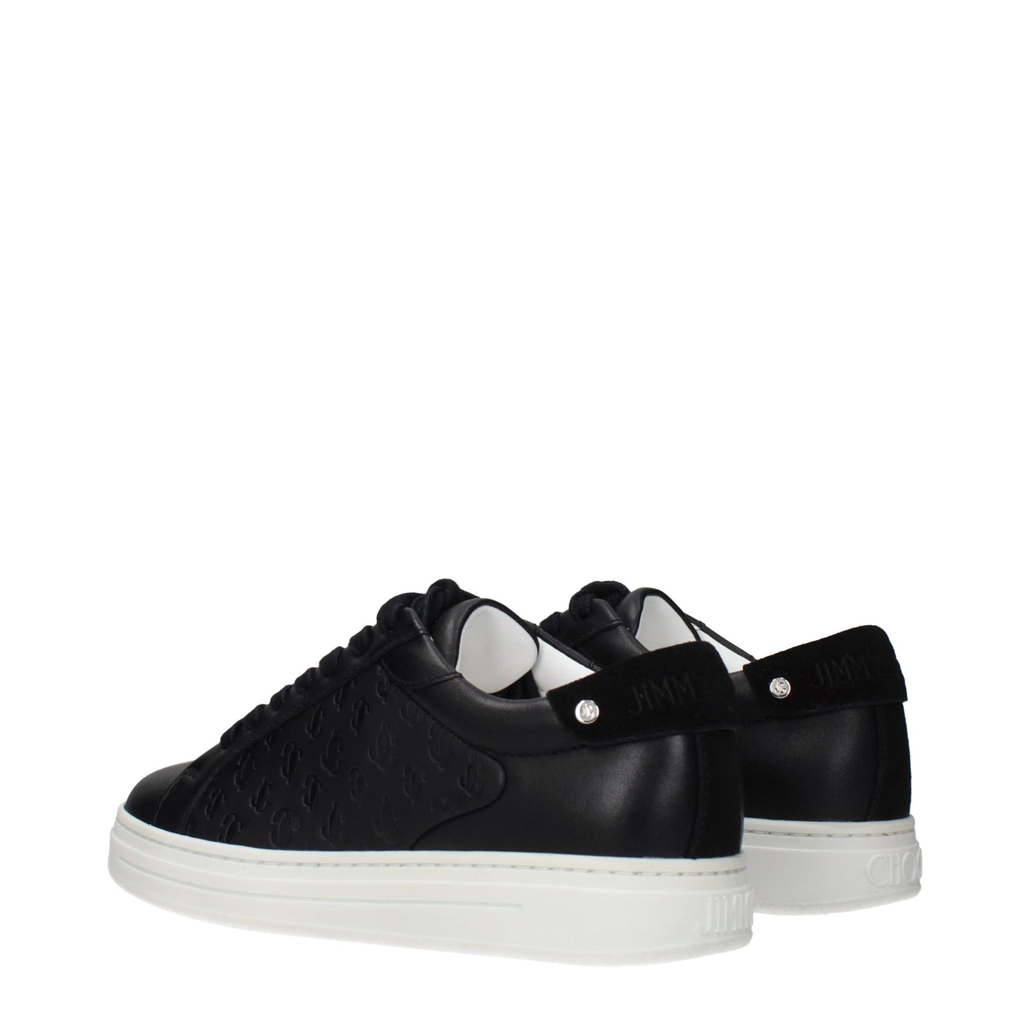 Jimmy Choo Black Leather Low Top Sneakers Jimmy Choo